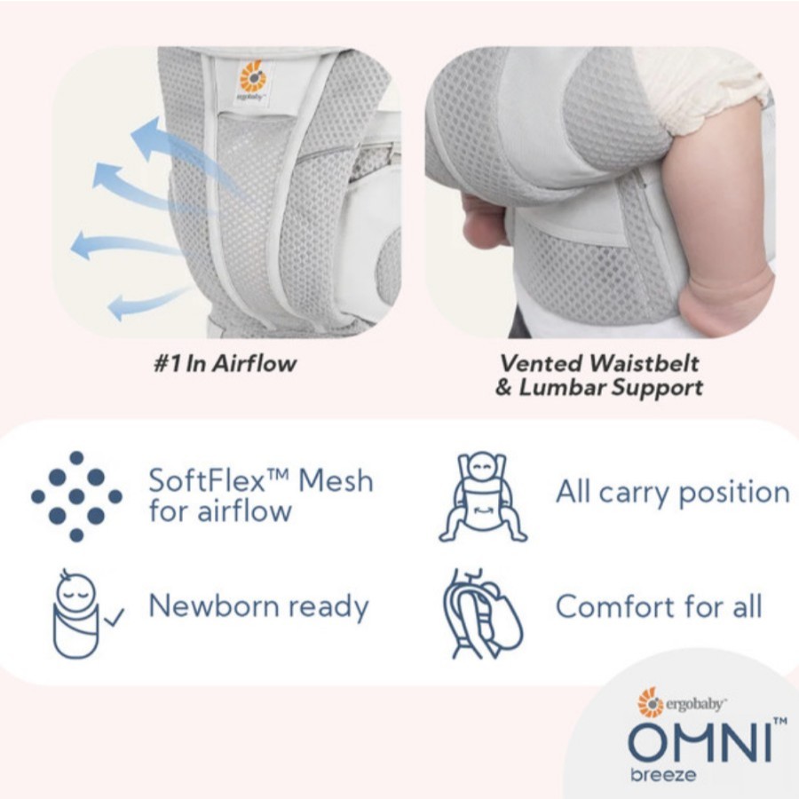 (SEWA) Ergobaby OMNI Breeze Baby Carrier