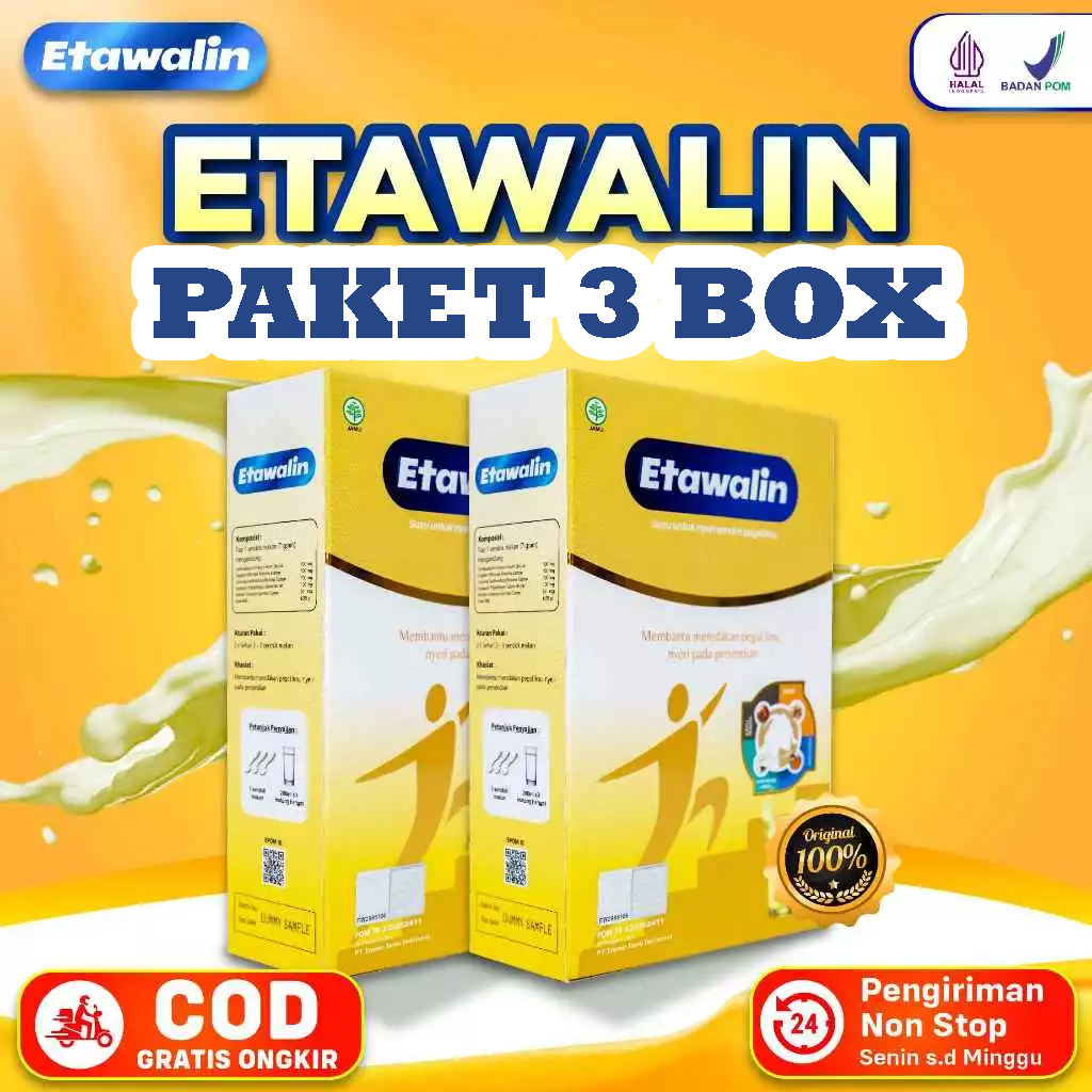 

Paket 3 Box Etawalin - Susu Kambing Etawa Asli Rendah Gula Anti Nyeri Sendi Isi 200 Gram