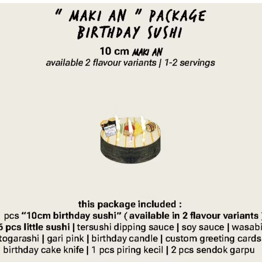 

Maki An Package Birthday Sushi 10 cm