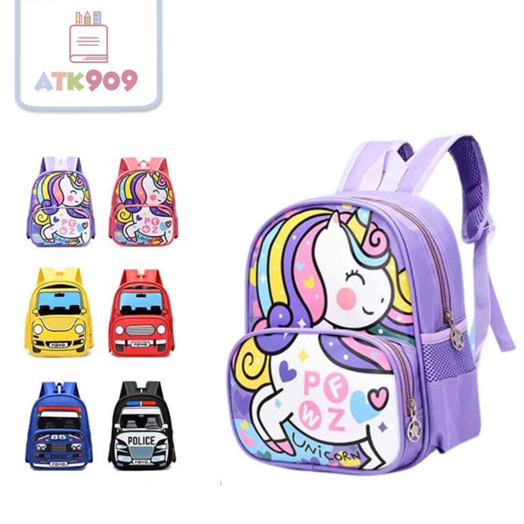 ATK909 Tas Ransel Unicorn Anak Waterproof lucu tas backpack paud TK