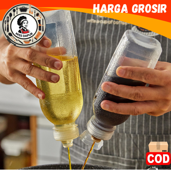 MS BOTOL BENTUK KOTAK PLASTIK SERBAGUNA/BOTOL WADAH  MINYAK /MADU /TERBUAT DARI BAHAN PLASTIK TEBAL