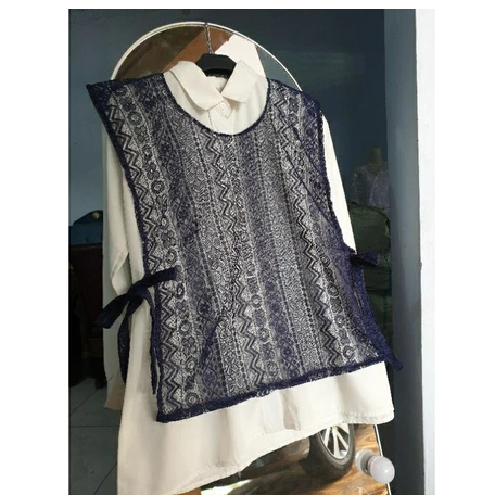 Vest Tali Brukat Modern Rompi Brokat Malika Kekinian Outer Brukat Wanita Remaja Jumbo Atasan Korean 