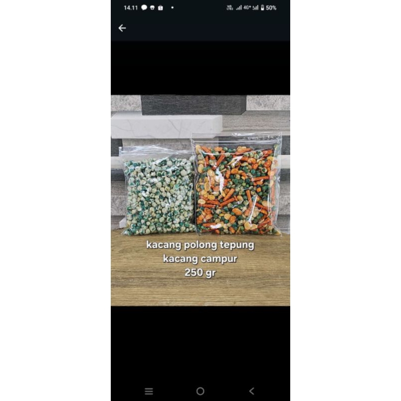 

kacang polong tepung dan kacang campur