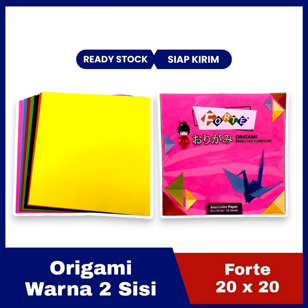 

Kertas Lipat ( Origami ) Forte 20 x 20 cm - 25 lbr