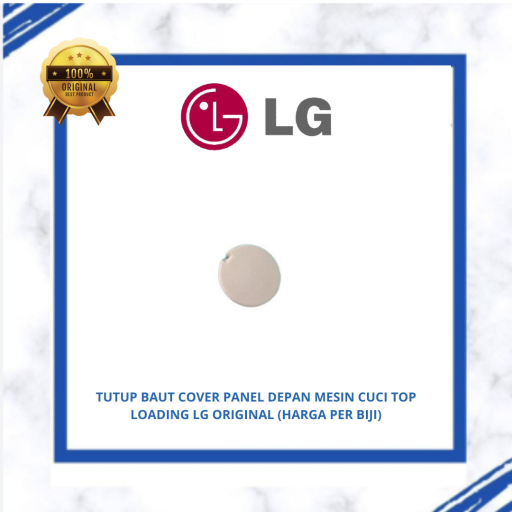 TUTUP BAUT COVER PANEL DEPAN MESIN CUCI TOP LOADING LG ORIGINAL (HARGA PER BIJI)