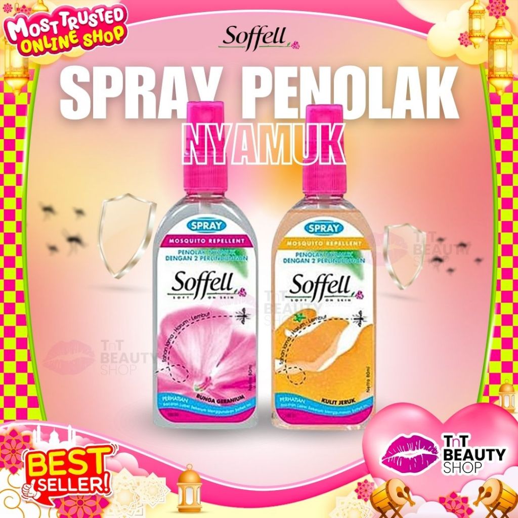Soffell Anti Nyamuk Botol Spray 80 ml Spray Penolak Nyamuk | TnT Beauty Shop