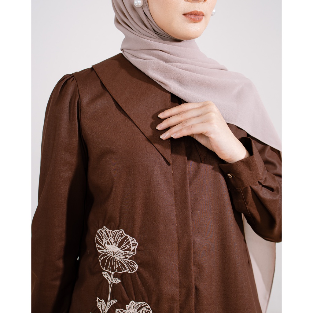 RB Lavatera One Set Shirt & Skirt Zysku Xena Sarimbit Polos Bordir Atasan Rok Setrok Busui Friendly