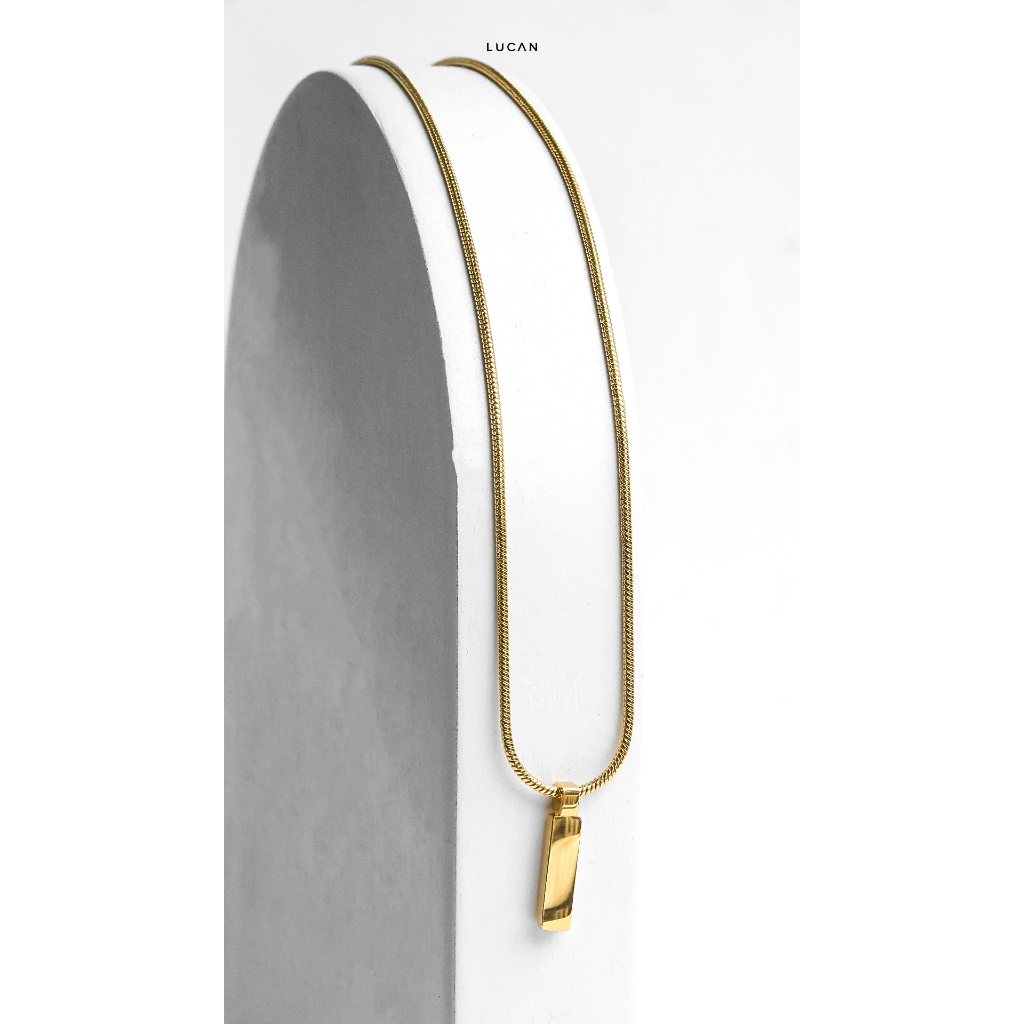 RB4 LUCAN - Snake Necklace Kalung Pria Kalung Lucan Stainless Steel Kalung Cowok keren korea