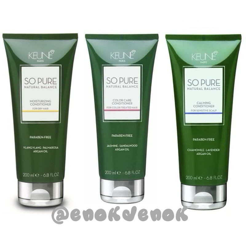 KEUNE SO PURE CONDITIONER MOISTURIZING / CALMING / COLIR CARE 50ml / 200ml