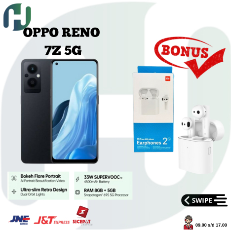 OPPO RENO 7Z 5G 8GB 128GB SECOND RESMI