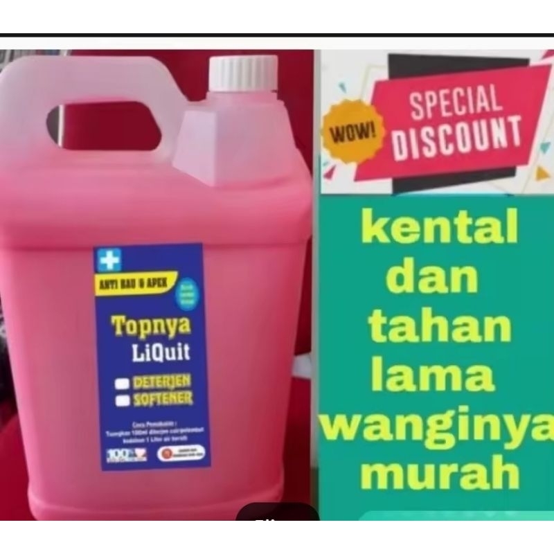 Deterjen Cair Laundry Pink 5Liter. Aroma Akasia