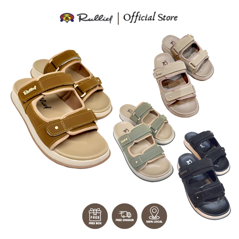 Rullief - FKS 826 Sandal Flat Selop Japit Premium Wanita