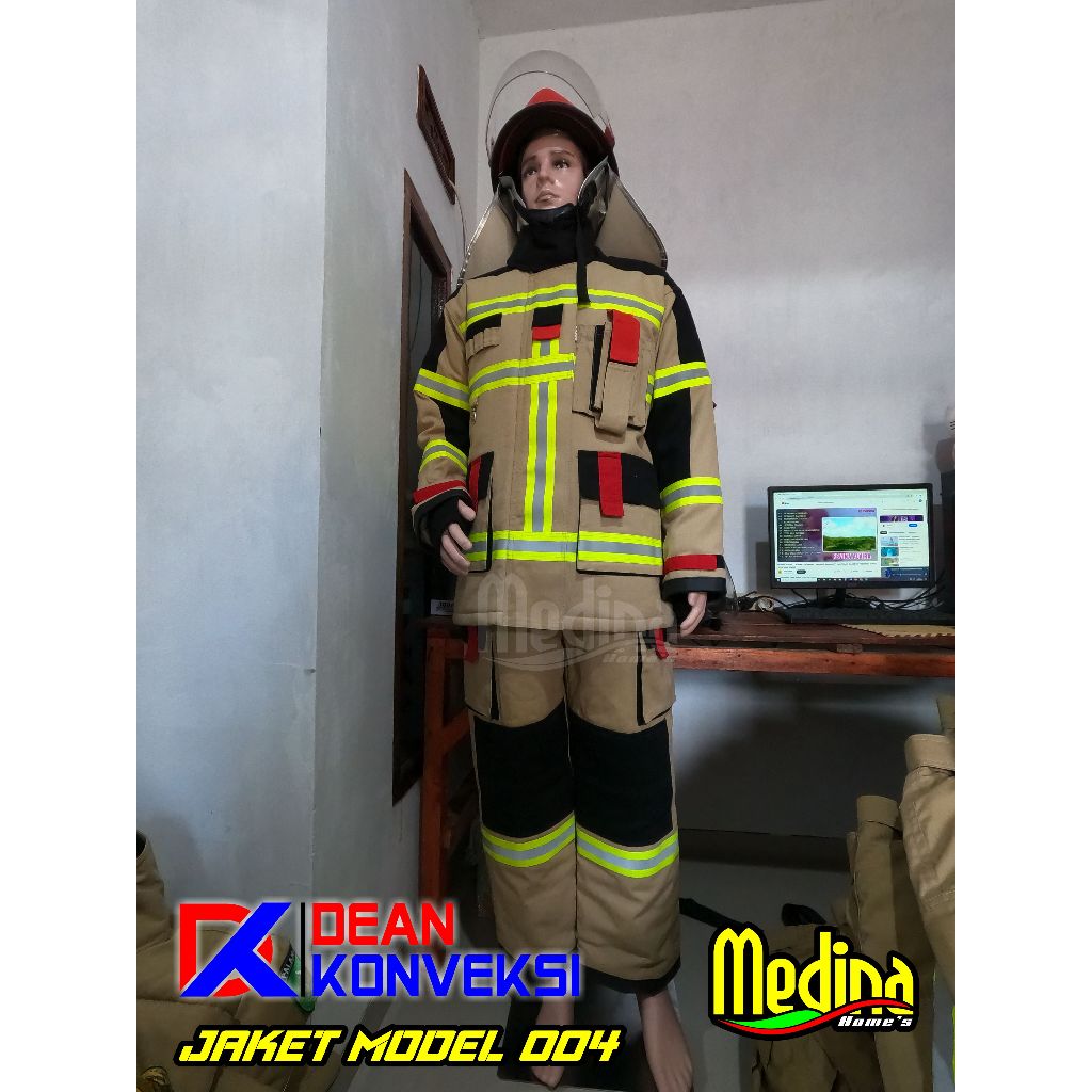 Jaket Pemadam Kebakaran Model 004 / Fire Fighter / Jaket Safety / Fire Jacket / Jaket Anti Bara