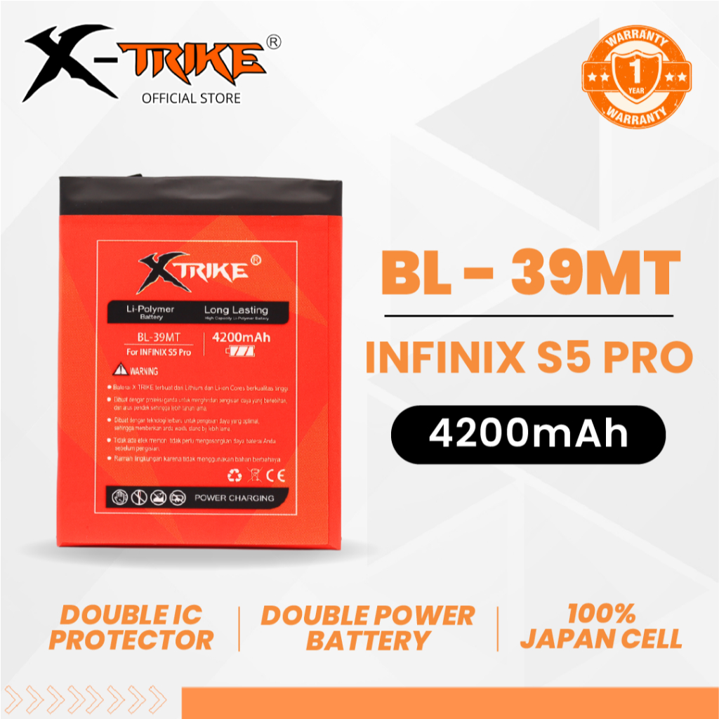 XTRIKE Baterai Infinix S5 Pro X660 BL-39MT Double Power