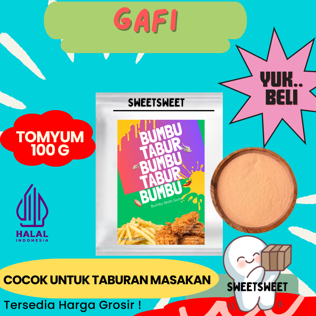 

Sweetsweet Bumbu Tabur Rasa Tom Yam 100g | Bumbu Tabur Penyedap Rasa {BISA COD} {Lebih Murah Grosir}