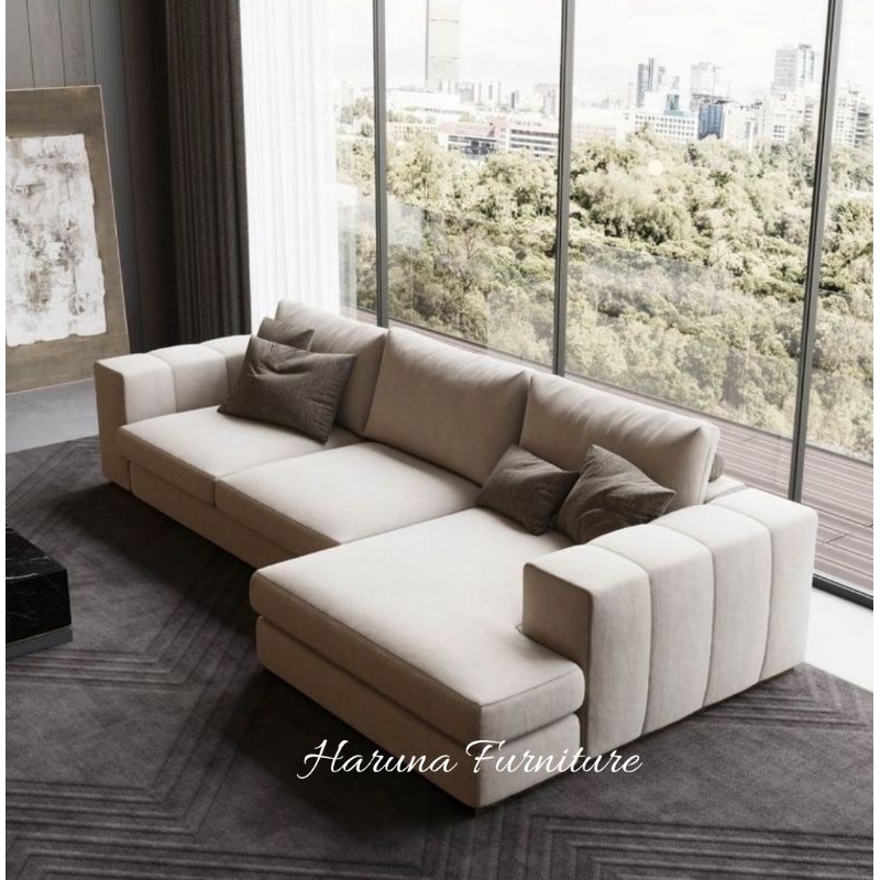 Sofa L Santai Jumbo, Sofa Tamu L Modern , Sofa Minimalis