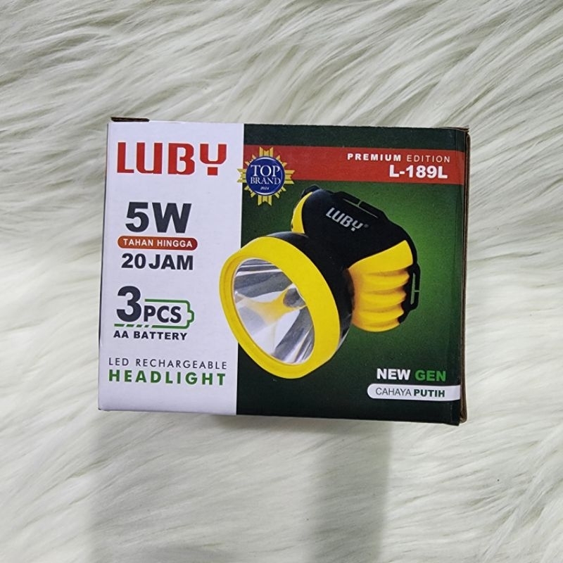 Senter kepala Baterai 3 baterai AA Luby L-189L