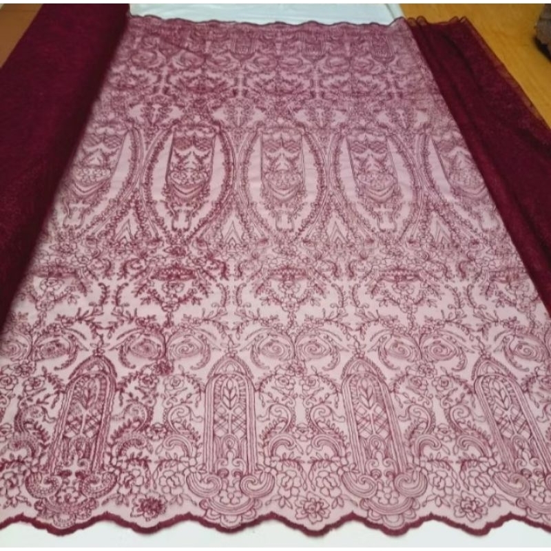 Kain tille santili || kain brokat kebaya seragam bridesmaids pesta