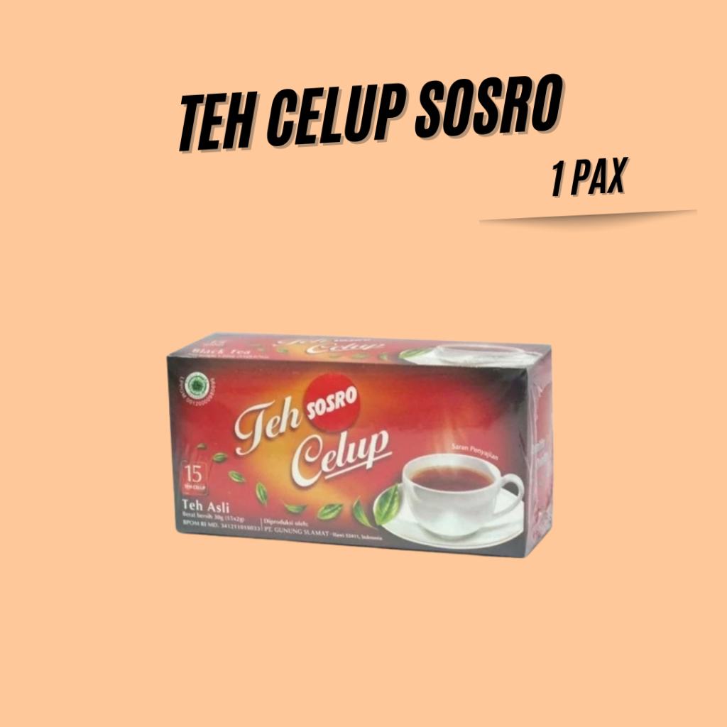 

Teh Celup Sosro Isi 15 Kantong 30 Gram / Teh Celup