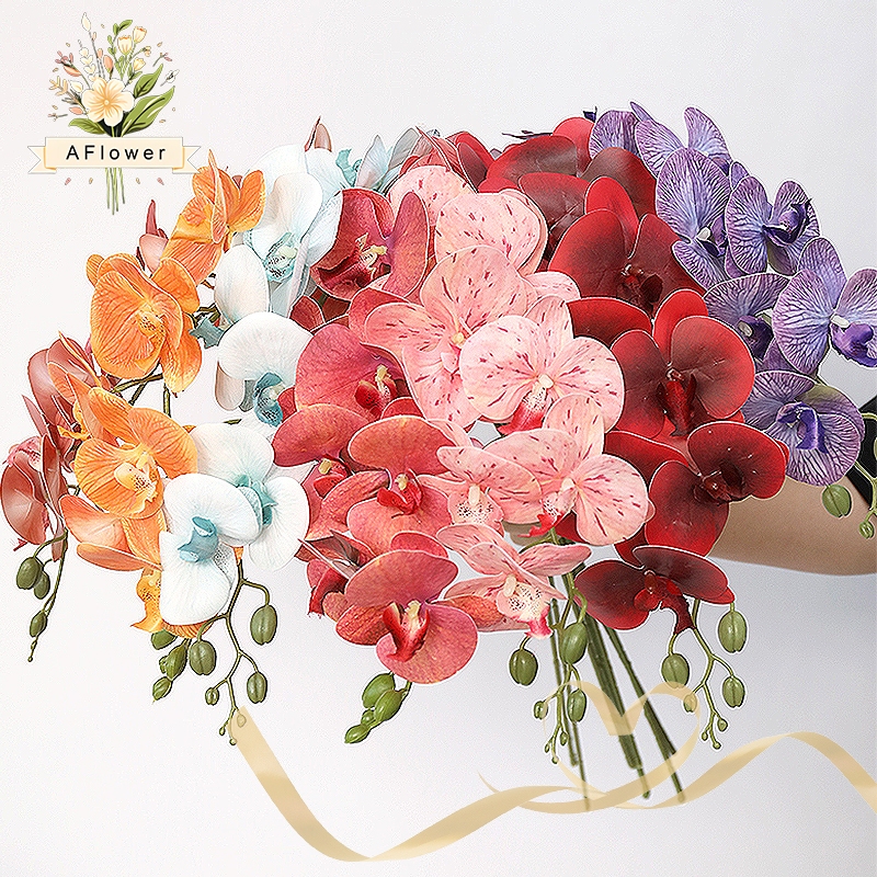 bunga hiasan ruang tamu bunga artificial bunga sudut bunga anggrek hiasan ruang tamu