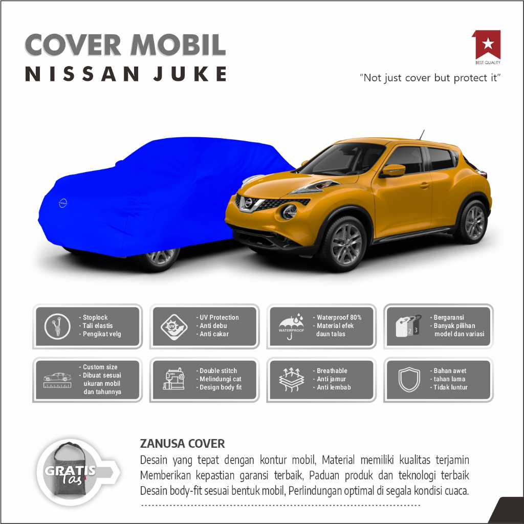BODY COVER MOBIL NISSAN JUKE, SARUNG MOBIL NISSAN JUKE, SELIMUT MOBIL NISSAN JUKE