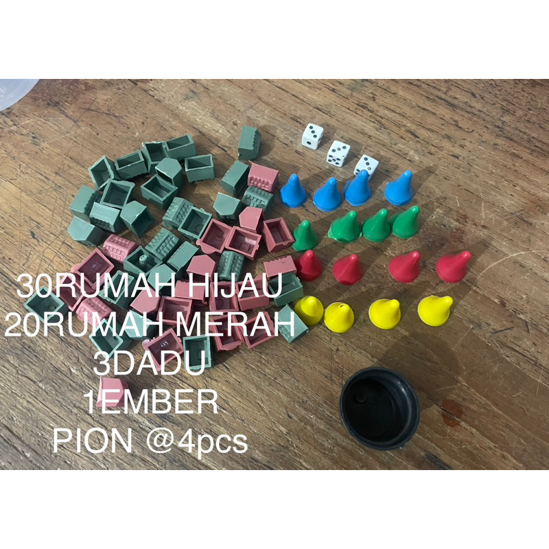 rumahan monopoli, ludo, ular tangga + mangkok