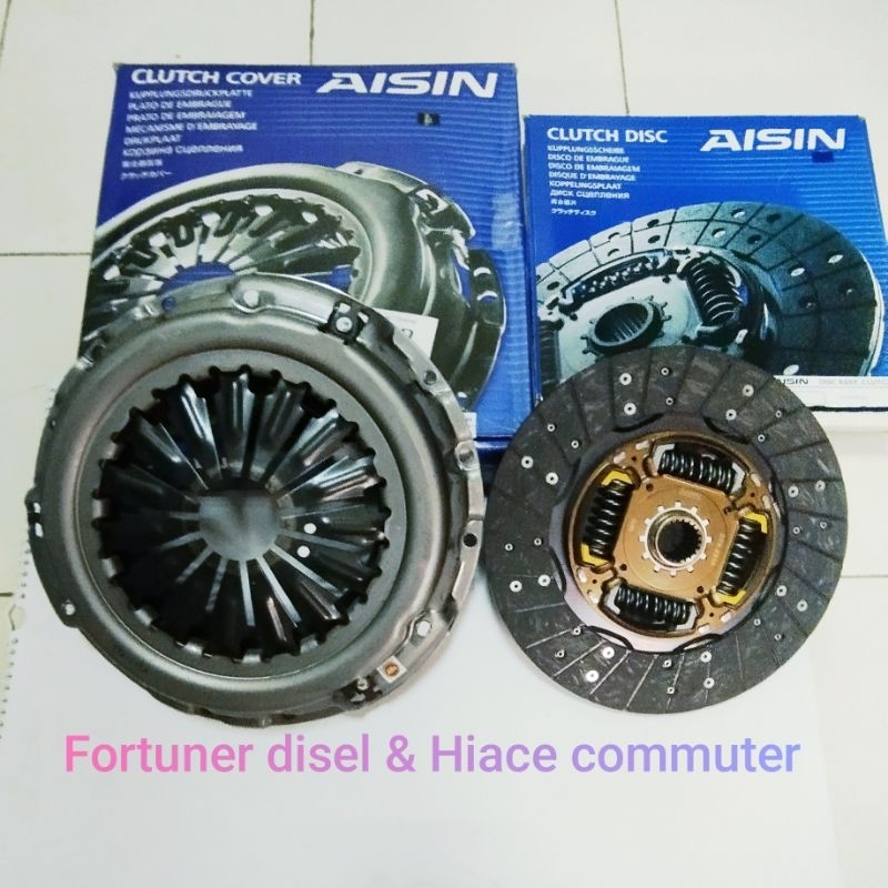 kampas kopling set Fortuner disel / Hiace commuter original Aisin japan 4barang+ pilot bearing