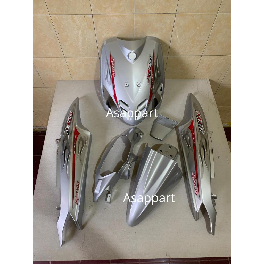 YAMAHA MIO SPORTY COVER BODY HALUS MIO SPORTY SET SILVER STANDAR ORIGINAL - GRATIS ONGKIR