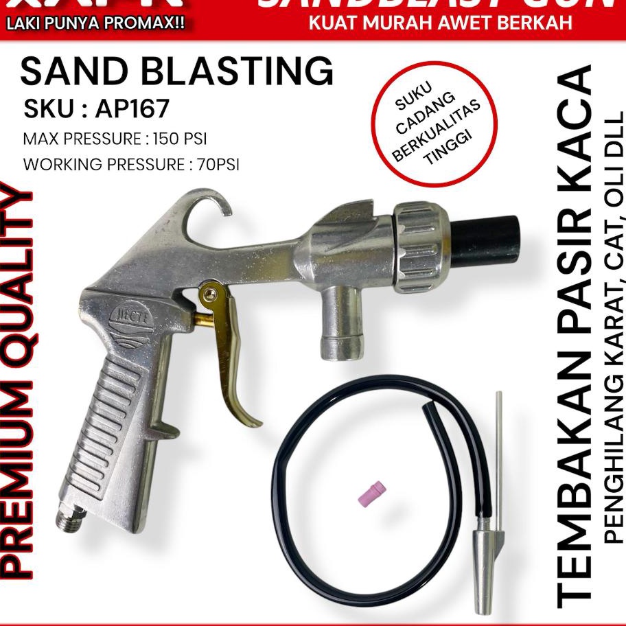 Boom raja Sand blasting gun sanblast pembersih cat pasir silica APR AP167 kompresoranginalat