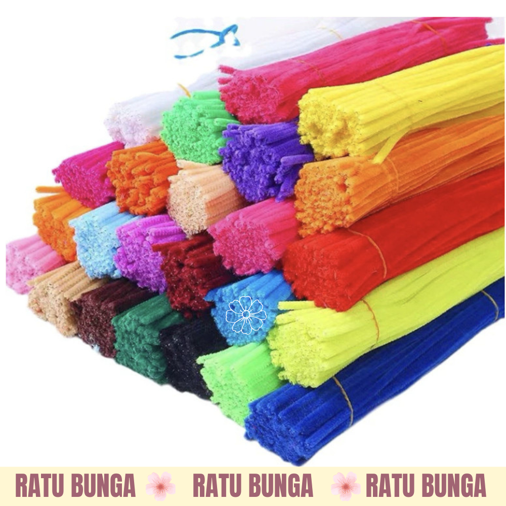 

Kawat Bulu MERCY 1 Ikat = 10 Tangkai Kawat KERAJINAN TANGAN Pipe Cleaner Hand Bouquet