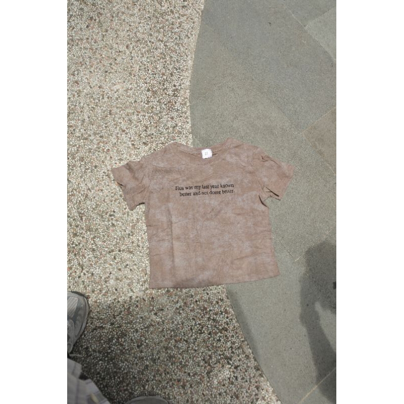 crop top wanita all size motif tulisan