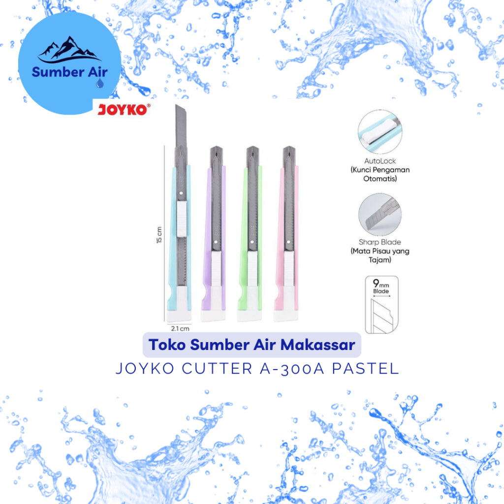 

Joyko Pisau Cutter Warna Pastel Lucu / Cutter Kecil Imut A-300A