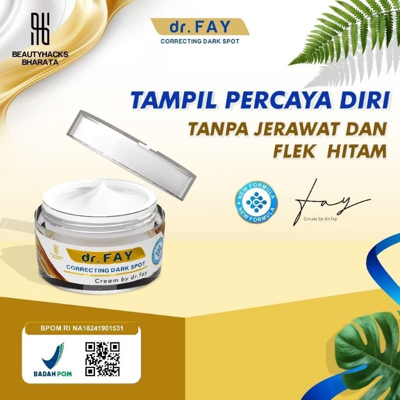DR FAY - Cream Penghilang Bopeng Dan Memudarkan Flek Hitam Bekas Jerawat Asli Dr Fay Cream