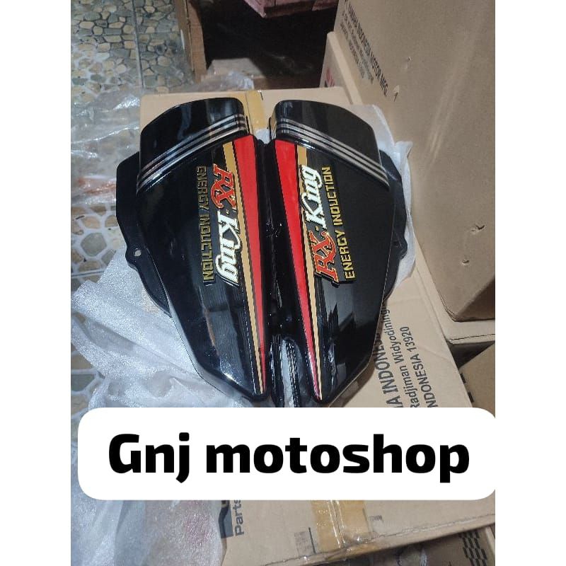 COVER BOK AKI LIS CROM RX KING COBRA 1992 SET EMBLEM MERAH