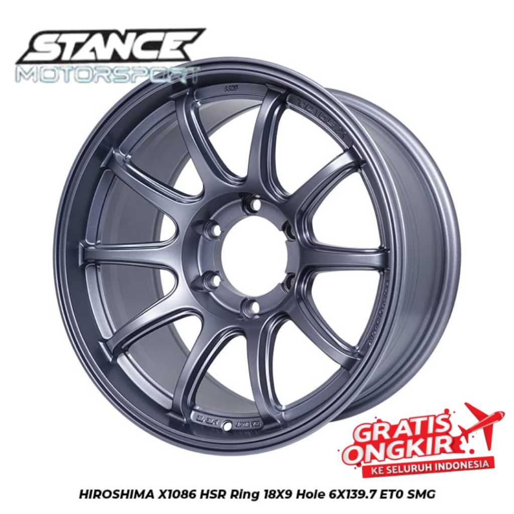 Velg mobil pajero fortuner hilux triton type HIROSHIMA HSR ring 18 lubang 6