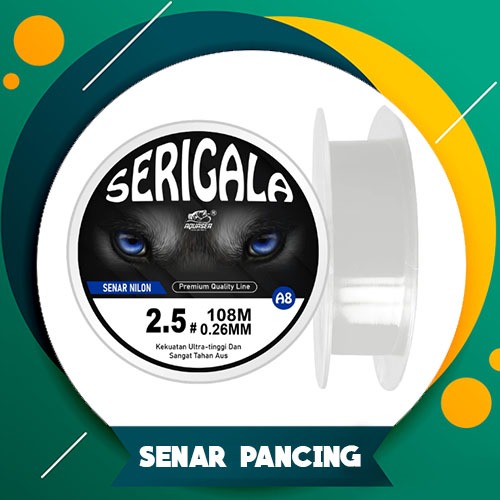 Serigala Senar Pancing 108M Senar Nilon Senar Pancing Kuat & Lentur – Tarikan Mantap, Anti Putus