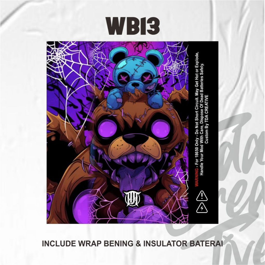 TDA CREATIVE - pelindung baterai - stikerskin wrap batre 18650 pelindung batre