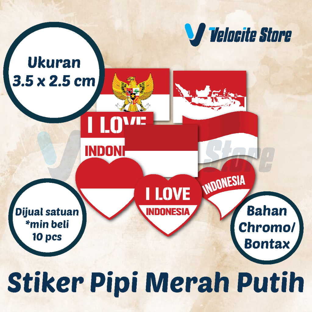 

Stiker Pipi Merah Putih Dijual Satuan 3.5 x 2.5 cm HUT RI 17 Agustus Indonesia