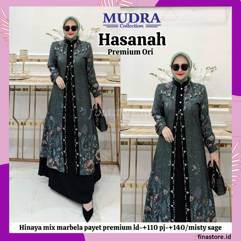 Gamis Mudra Collection / Gamis Terbaru / Gamis Wanita / Gamis Premium / Gamis Pesta / One Set / Sete