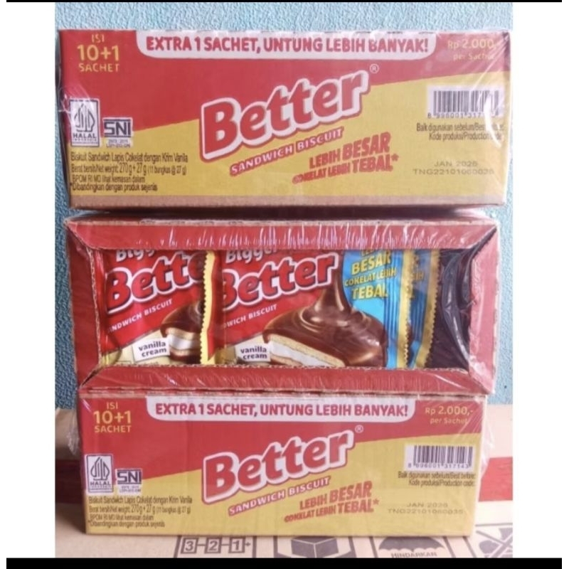 

Biscuit Better Sandwich Isi 10 gratis 1 (11 pcs)