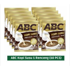 

Kopi ABC susu 1 renceng 10 sachet