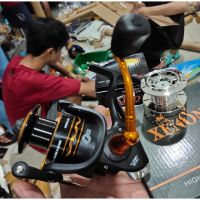 Gulungan Pancing Rell Reel Xenon Turbo 3000 Power Handel Doubel Spool