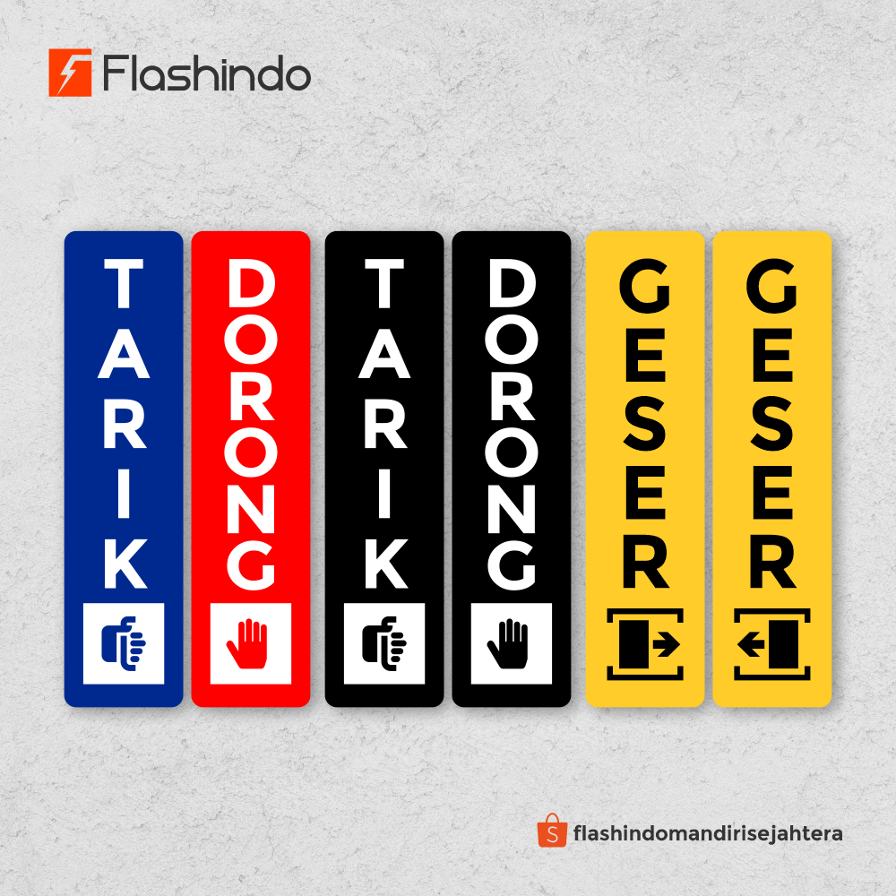

Dorong Tarik Signboard | Papan Tulisan Akrilik | Acrylic Pintu Push Pull