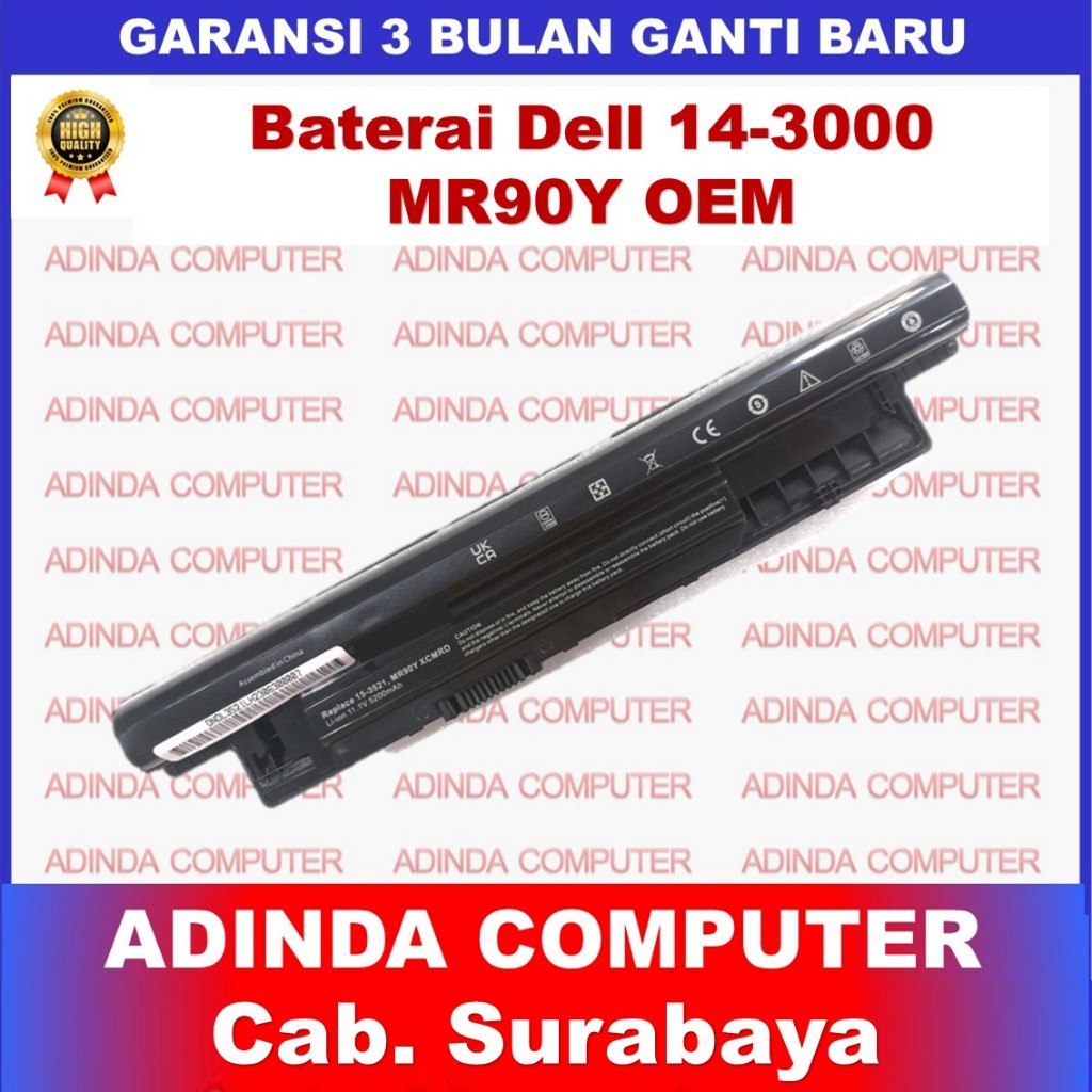 Baterai Dell 14-3000 3437 15-3537 15R-5521 15R-5537 15R-N3521 3540 6KP1N 8TT5W FW1MN MK1R0 T1G4M VR7