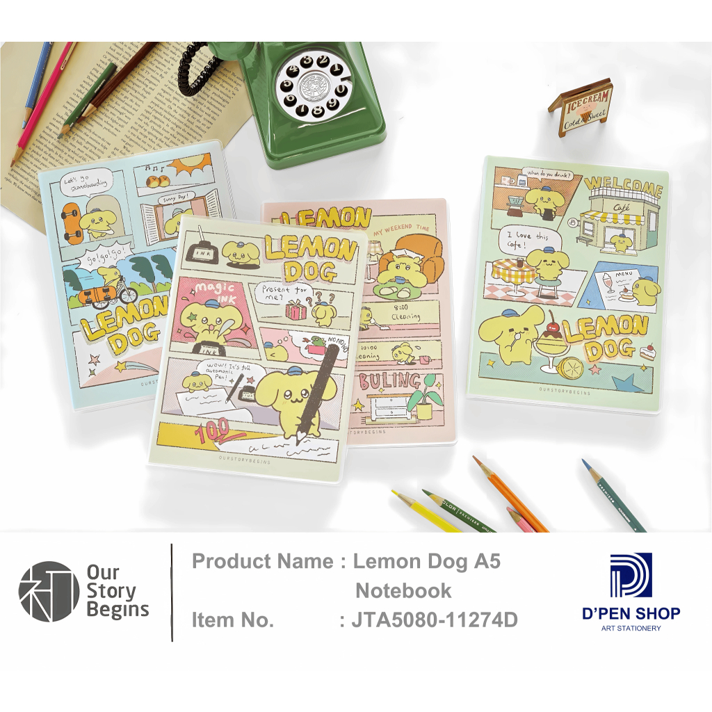 

A5 Notebook – Buku Catatan Lucu, Jurnal, Agenda, dan Notebook Motif Kartun Unik Lemon Dog