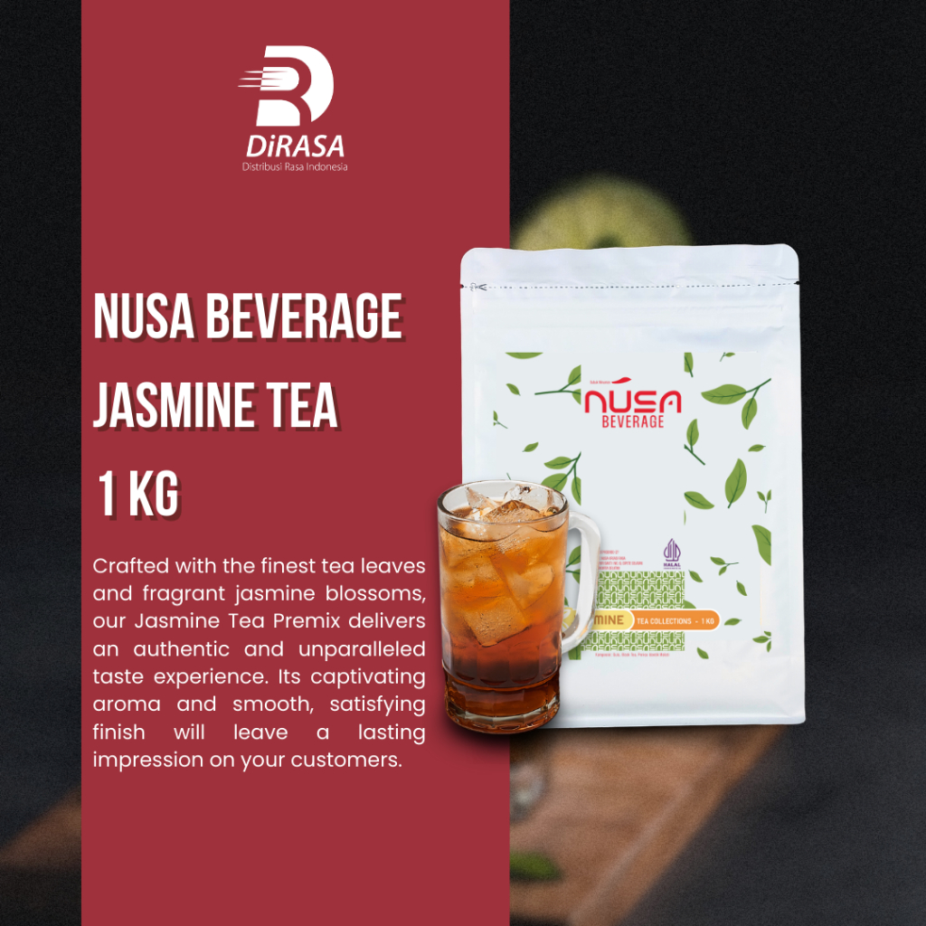 

DiRASA - NUSA BEVERAGE Jasmine Tea Drink Powder 1 KG Untuk HORECA/Barista/Bartender/Mixologist