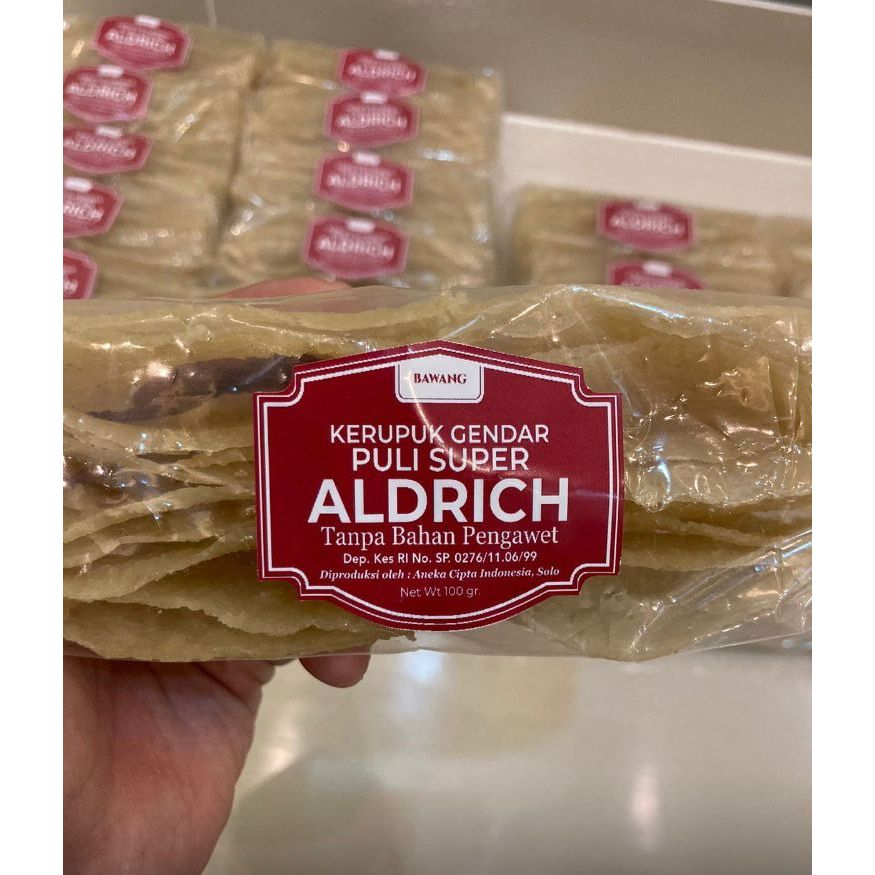 

Kerupuk Gendar Karak Puli Super Merk Aldrich Rasa Bawang