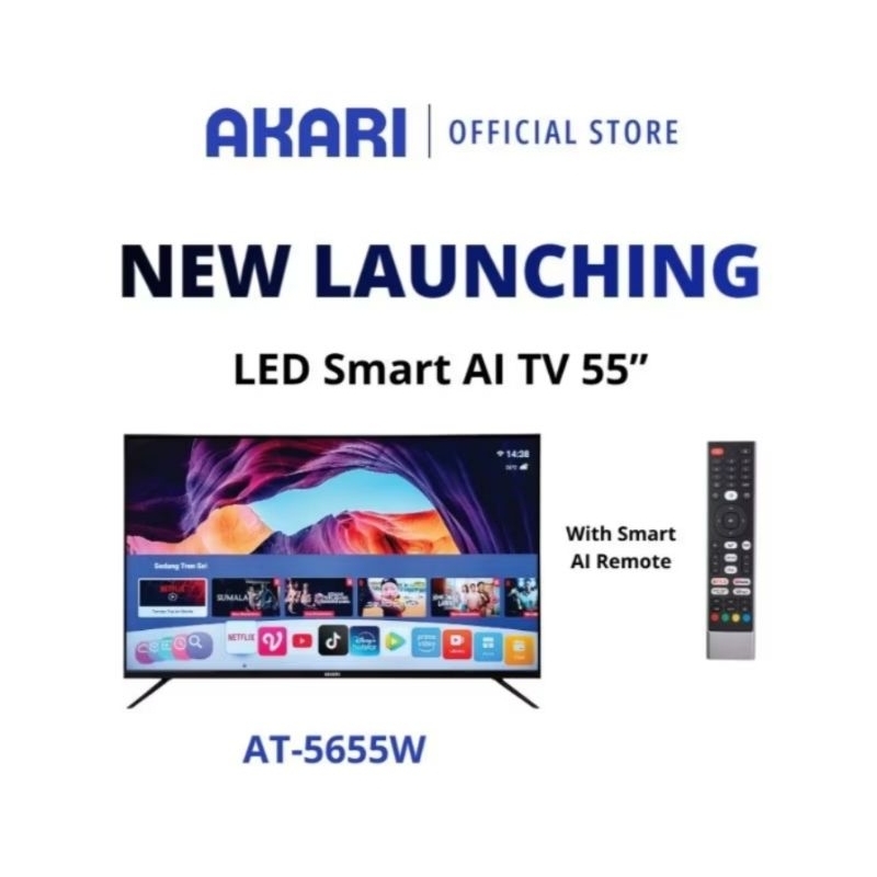 AKARI SMART AI TV 55 inch UHD 4K AT-5655W