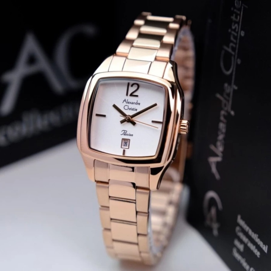 ALEXANDRE CHRISTIE AC2454 AC 2454 Rosegold JAM WANITA - Rosegold White