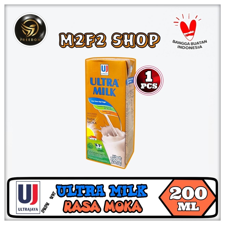 

Susu Ultra Milk Rasa Moka Kotak UHT | Mocca - 200 ml (Kemasan Satuan)